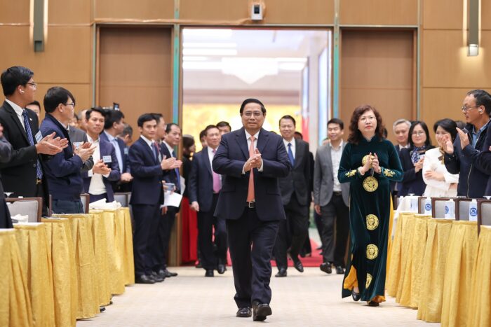 Thủ tướng Chính phủ Phạm Minh Chính tới dự Hội nghị triển khai nhiệm vụ phát triển thị trường chứng khoán năm 2024